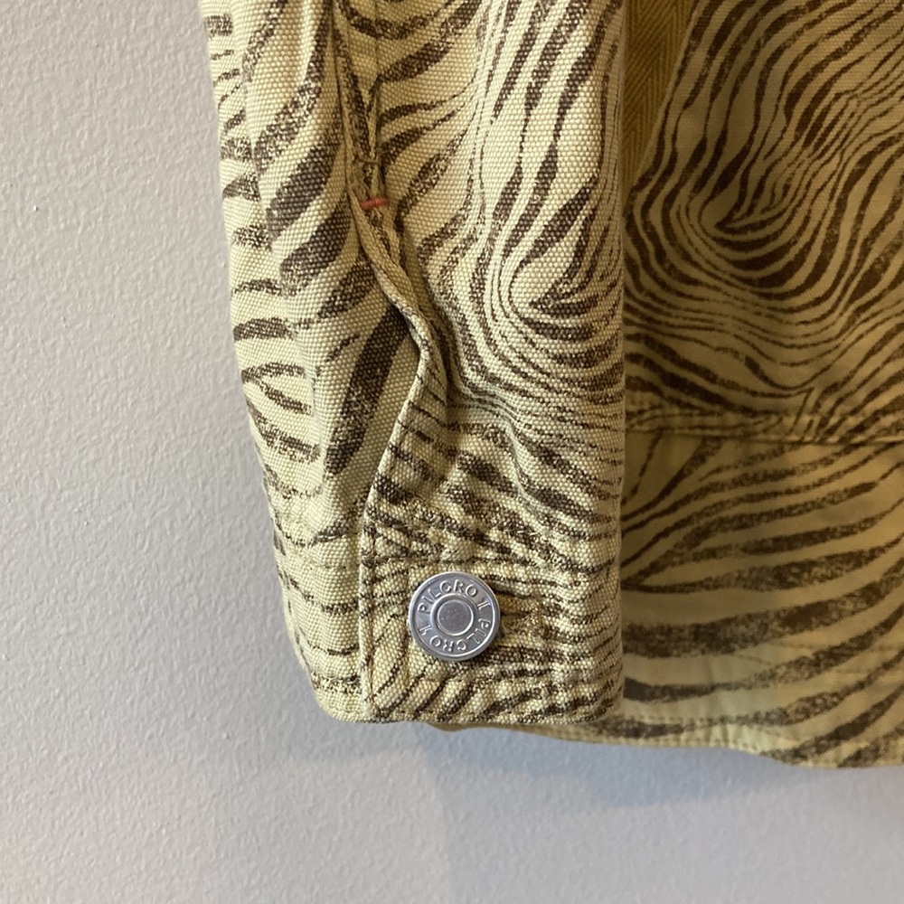 Anthropologie Pilcro Lightweight Zebra Striped Shirt Jacket 100% cotton Sz med - Picture 7 of 14